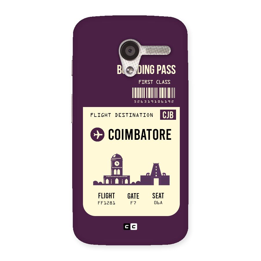 Coimbatore Boarding Pass Back Case for Moto X