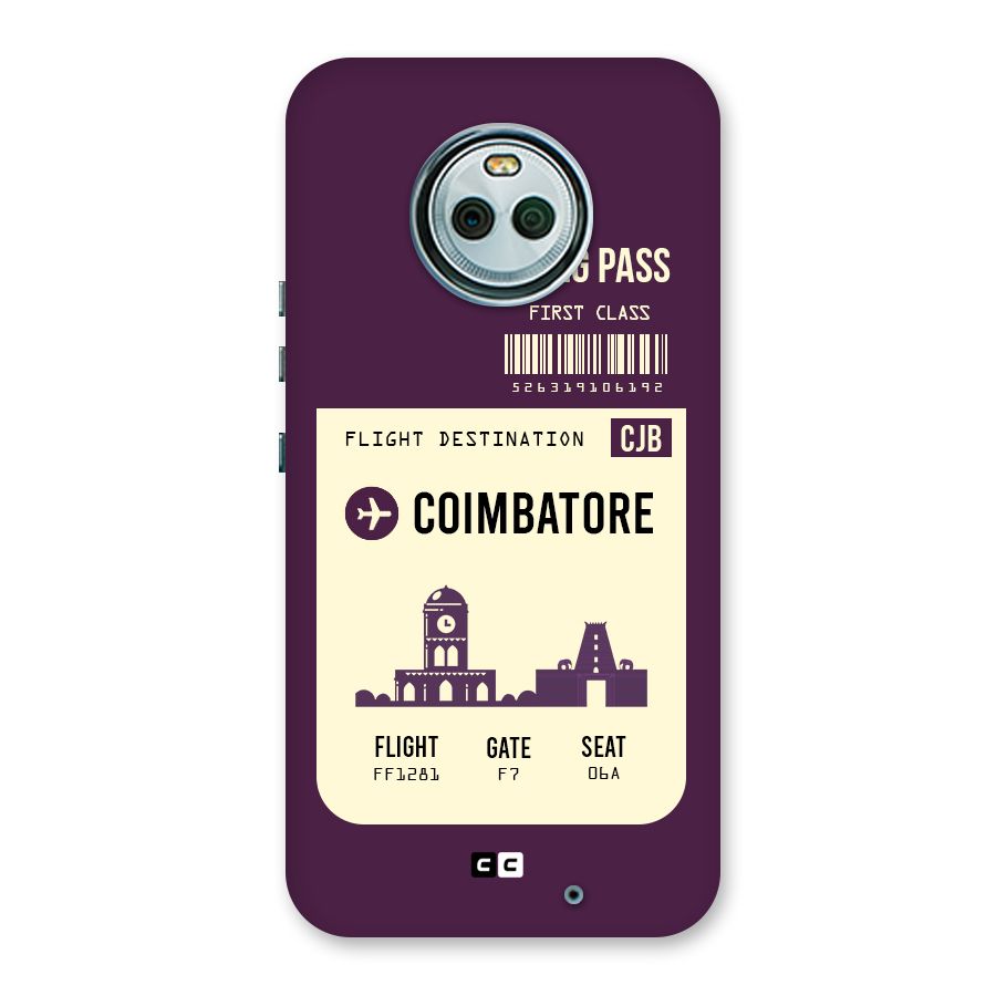 Coimbatore Boarding Pass Back Case for Moto X4