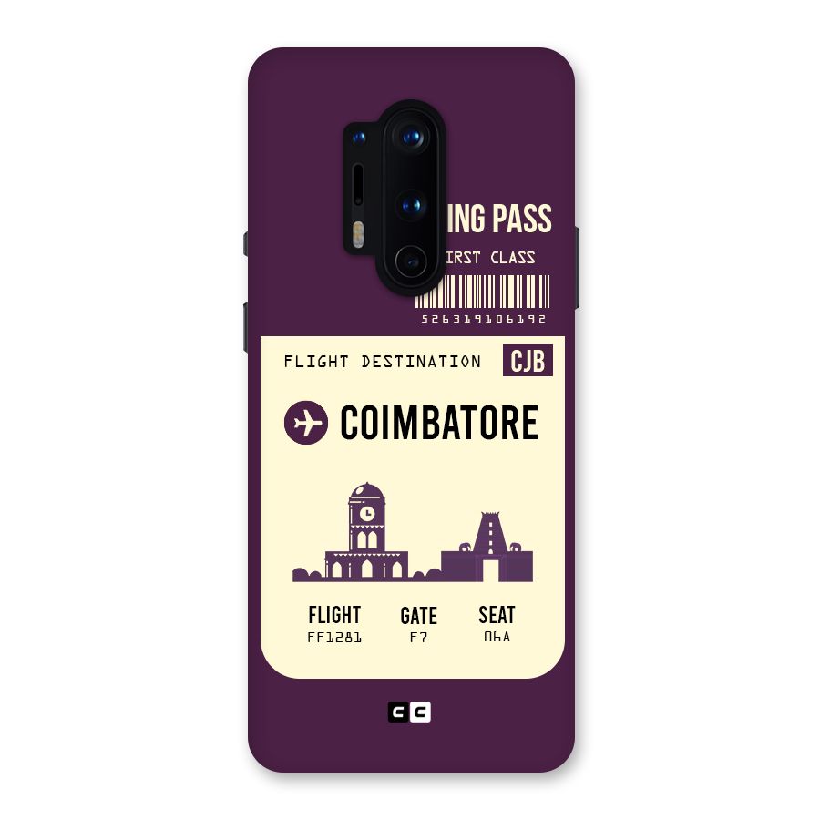 Coimbatore Boarding Pass Back Case for OnePlus 8 Pro