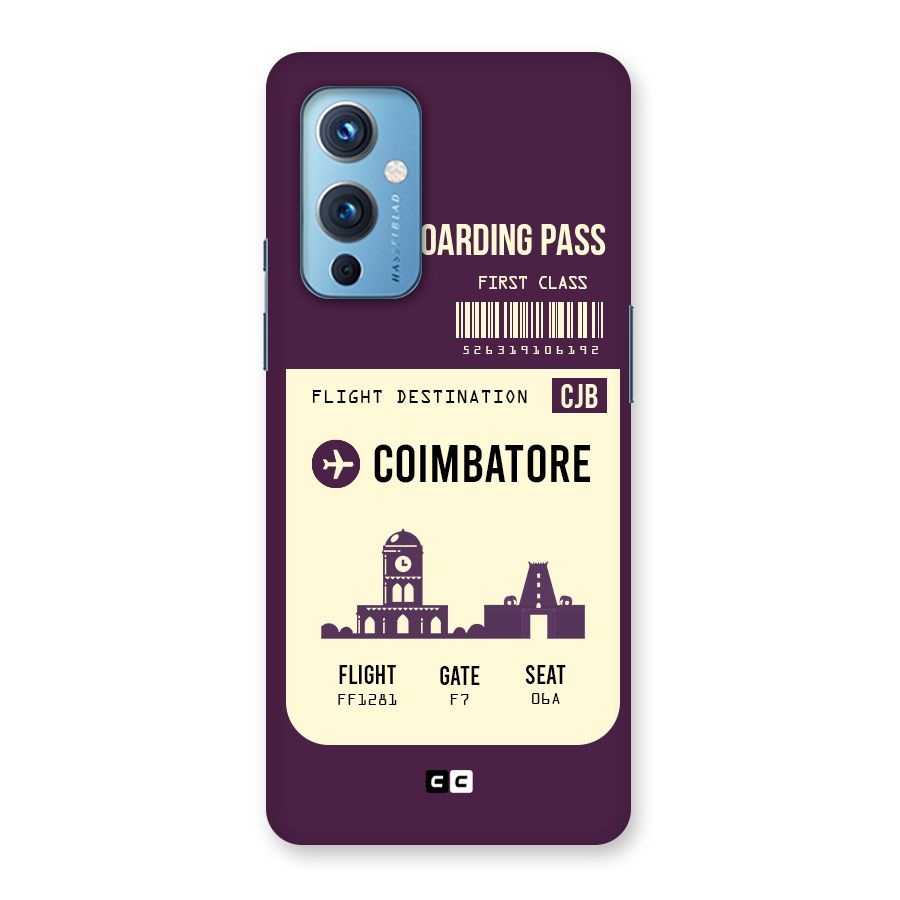 Coimbatore Boarding Pass Back Case for OnePlus 9