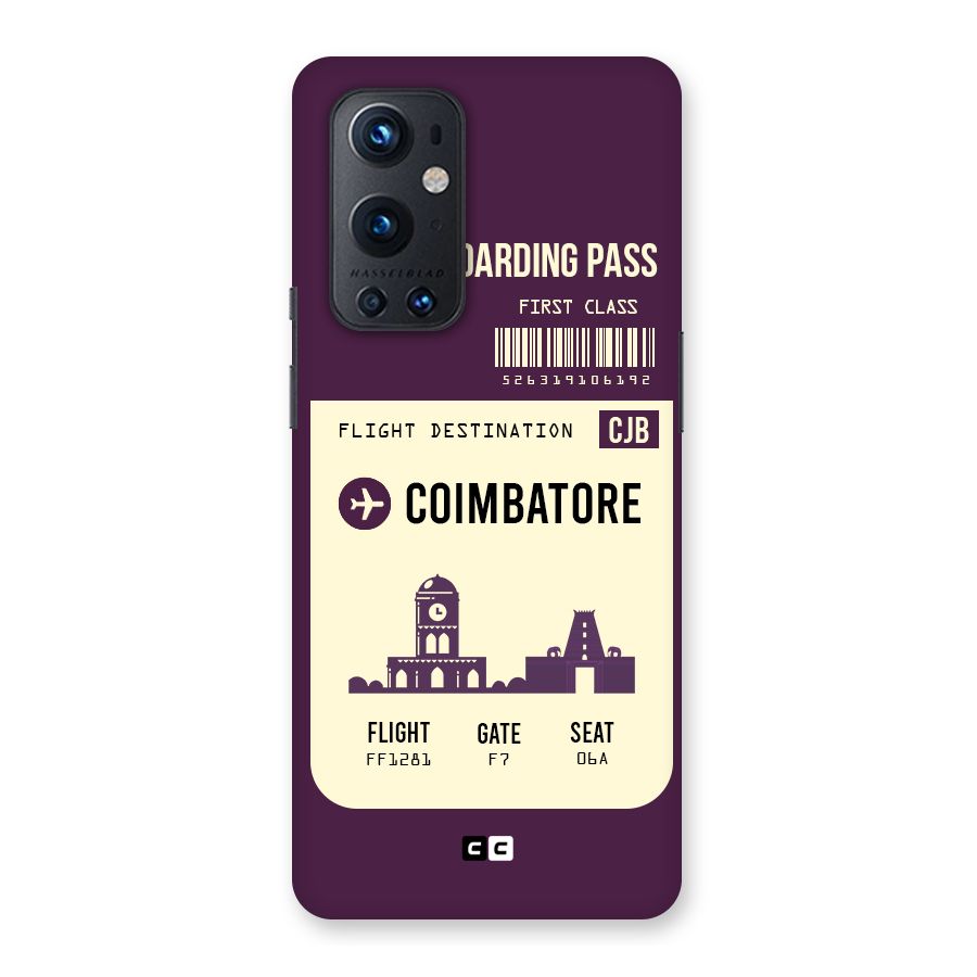 Coimbatore Boarding Pass Back Case for OnePlus 9 Pro