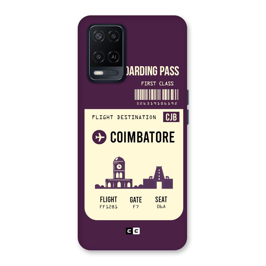 Coimbatore Boarding Pass Back Case for Oppo A54