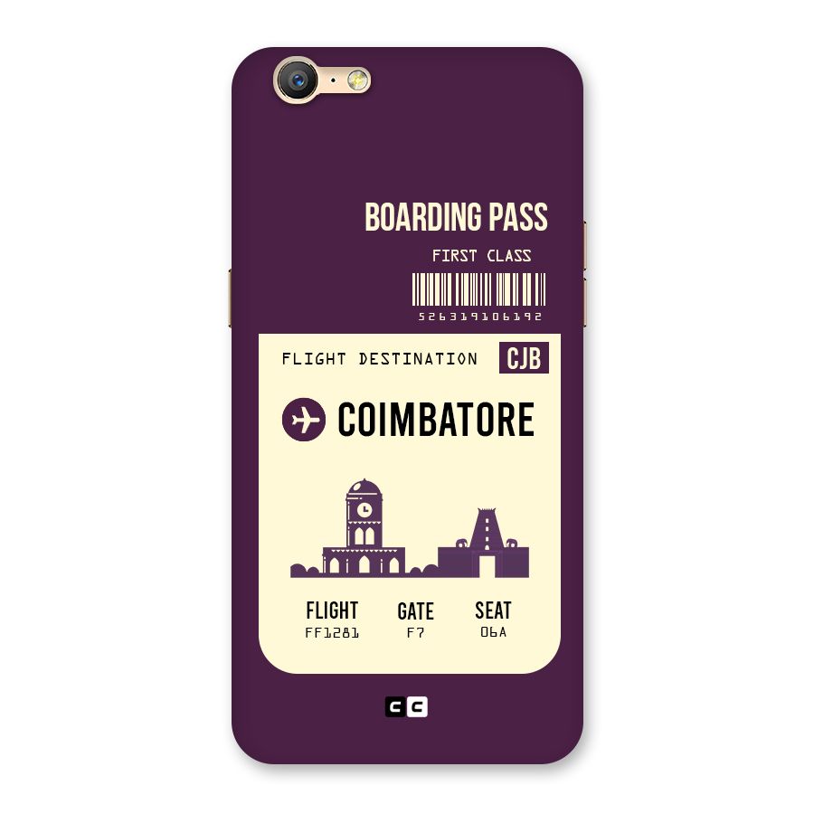 Coimbatore Boarding Pass Back Case for Oppo A57