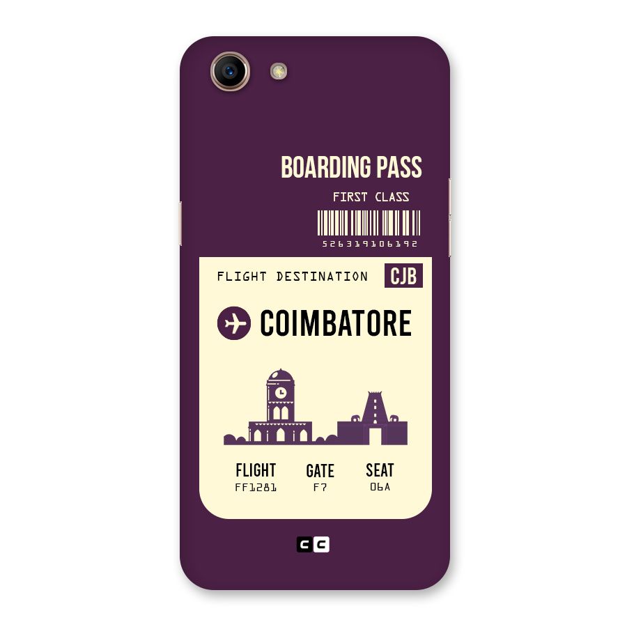 Coimbatore Boarding Pass Back Case for Oppo A83 (2018)