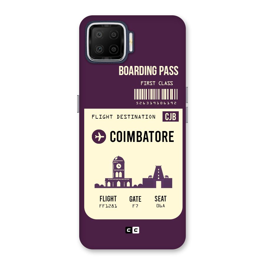 Coimbatore Boarding Pass Back Case for Oppo F17