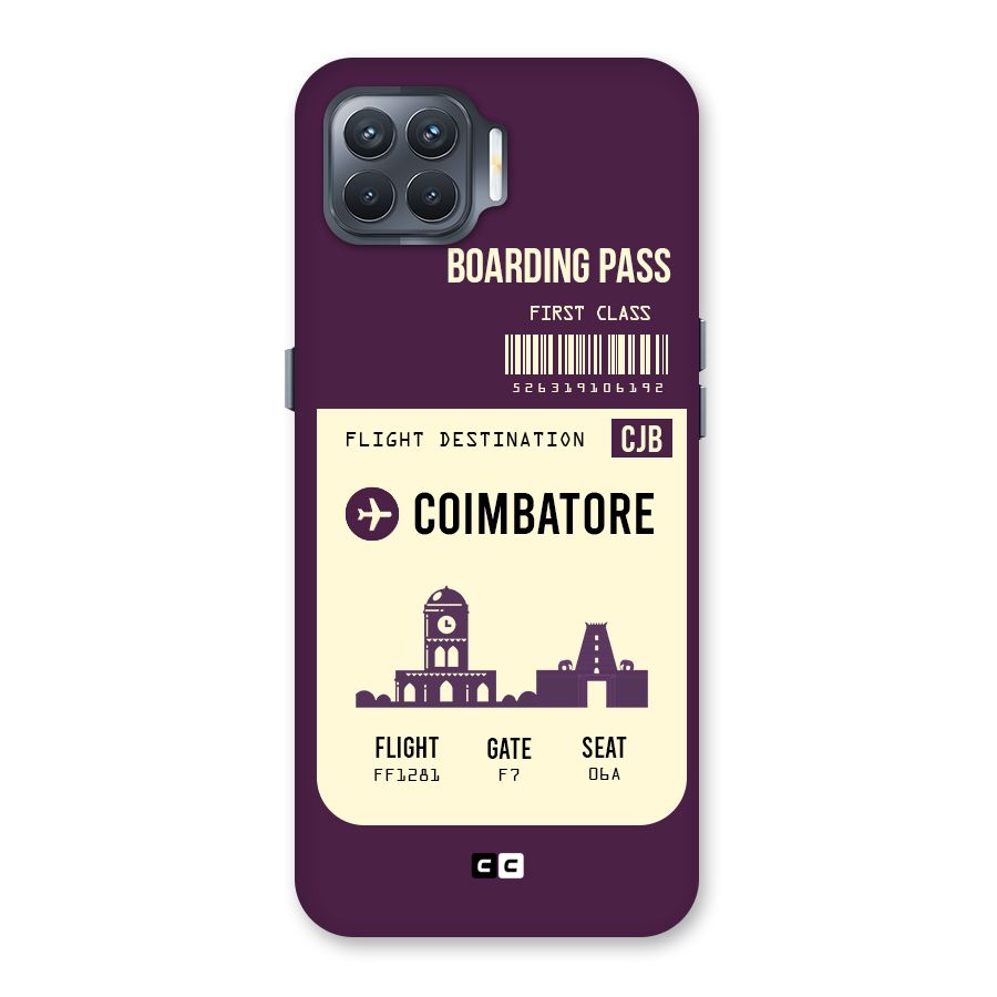 Coimbatore Boarding Pass Back Case for Oppo F17 Pro