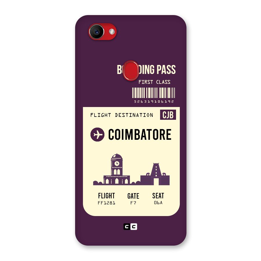 Coimbatore Boarding Pass Back Case for Oppo F7