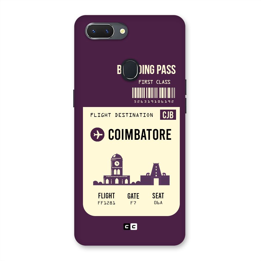Coimbatore Boarding Pass Back Case for Oppo Realme 2