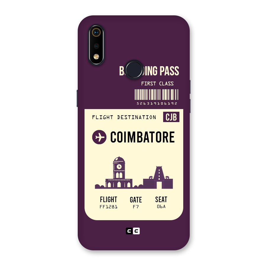 Coimbatore Boarding Pass Back Case for Realme 3i
