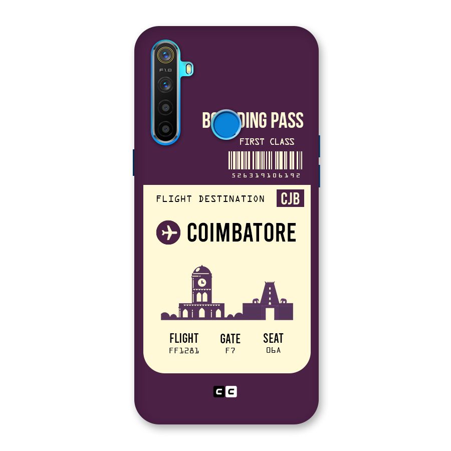 Coimbatore Boarding Pass Back Case for Realme 5s