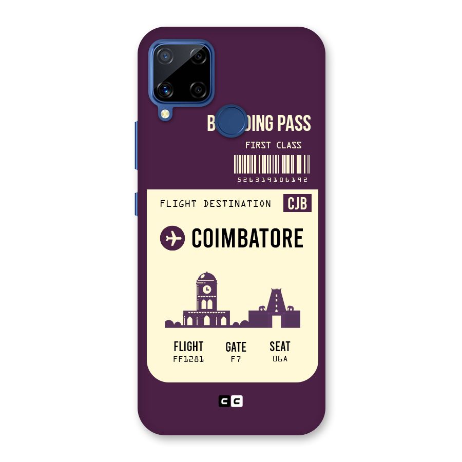 Coimbatore Boarding Pass Back Case for Realme C15