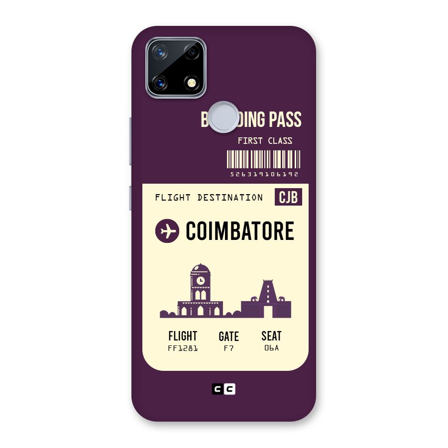 Coimbatore Boarding Pass Back Case for Realme Narzo 20