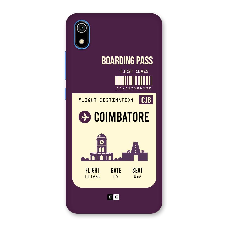 Coimbatore Boarding Pass Back Case for Redmi 7A