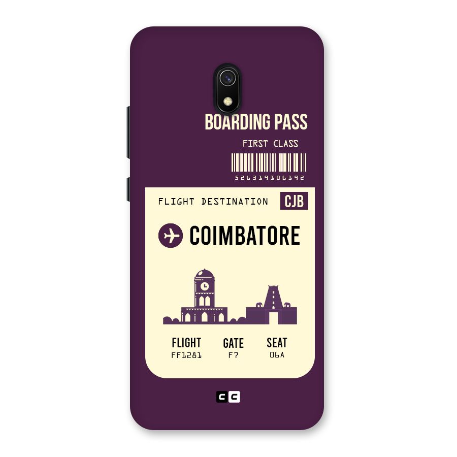 Coimbatore Boarding Pass Back Case for Redmi 8A