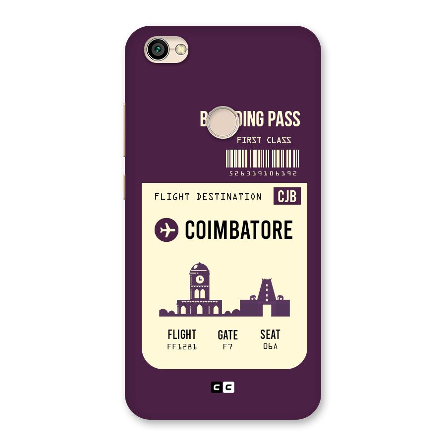 Coimbatore Boarding Pass Back Case for Redmi Y1 2017