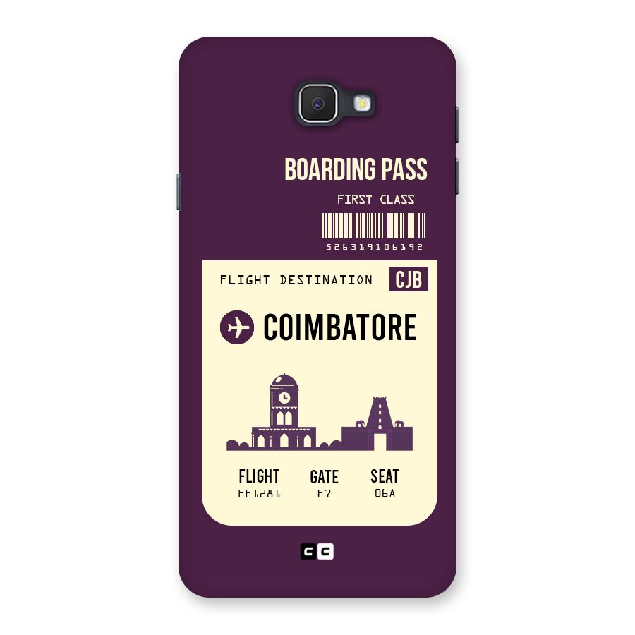 Coimbatore Boarding Pass Back Case for Samsung Galaxy J7 Prime