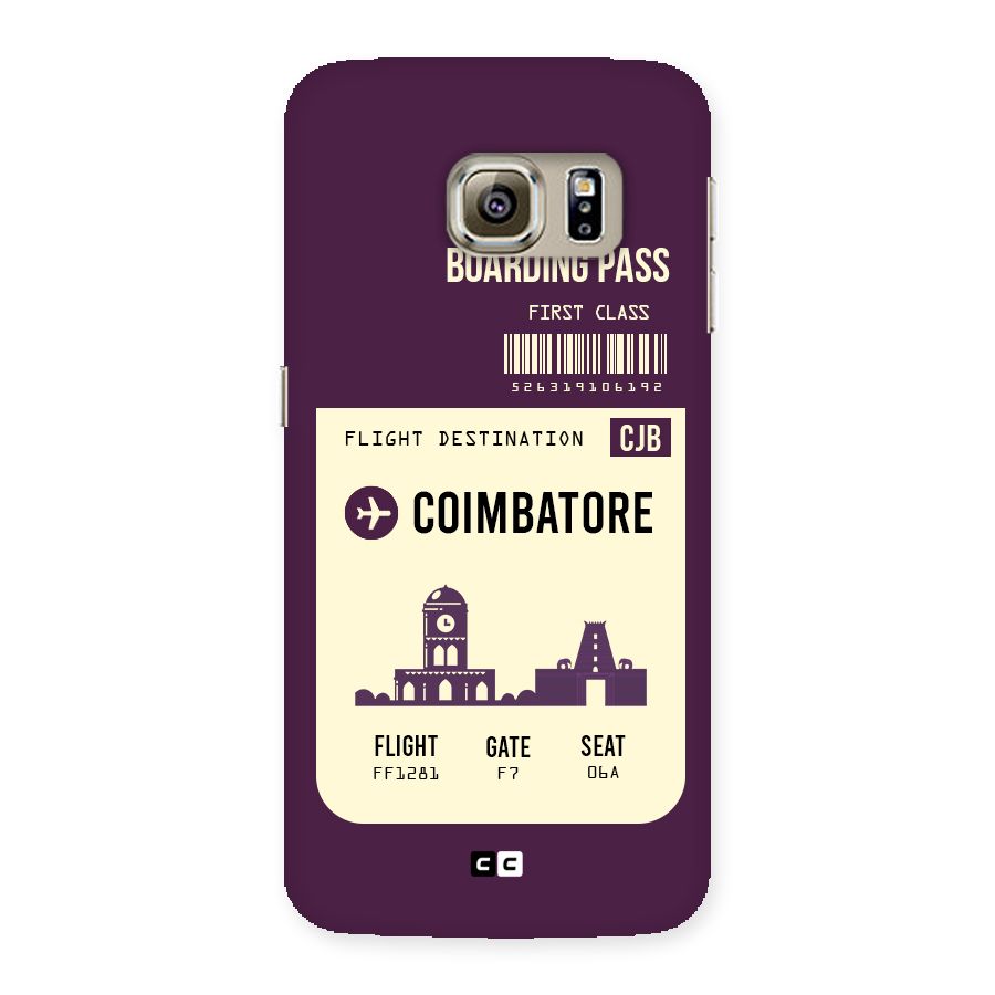 Coimbatore Boarding Pass Back Case for Samsung Galaxy S6 Edge