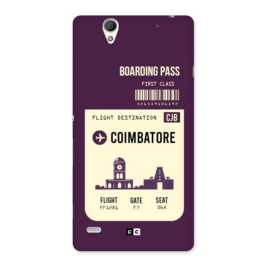 Coimbatore Boarding Pass Back Case for Sony Xperia C4