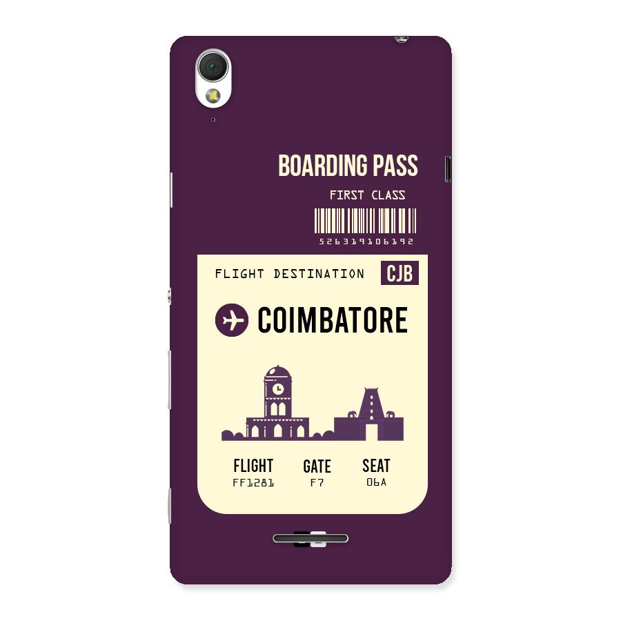 Coimbatore Boarding Pass Back Case for Sony Xperia T3