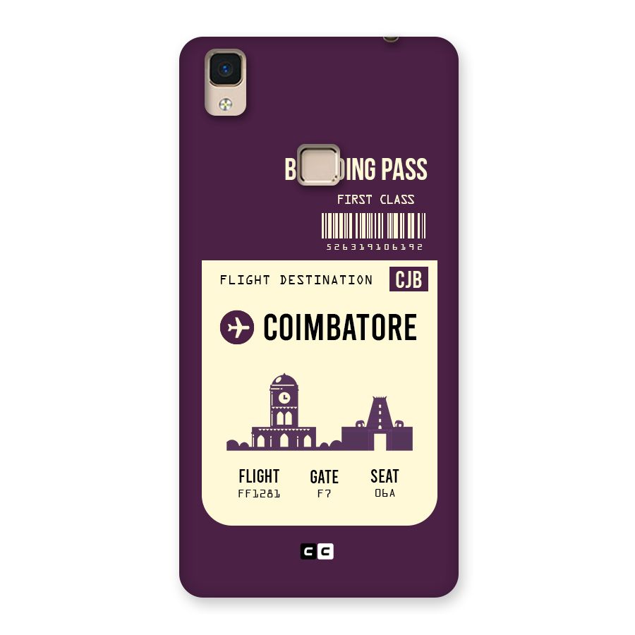 Coimbatore Boarding Pass Back Case for V3 Max