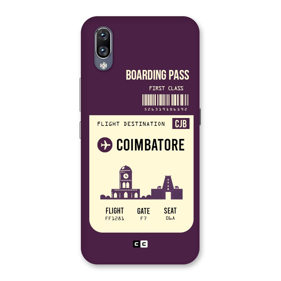 Coimbatore Boarding Pass Back Case for Vivo NEX