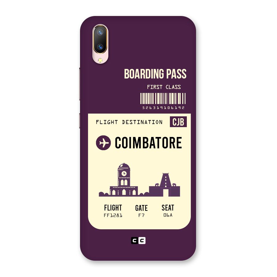 Coimbatore Boarding Pass Back Case for Vivo V11 Pro