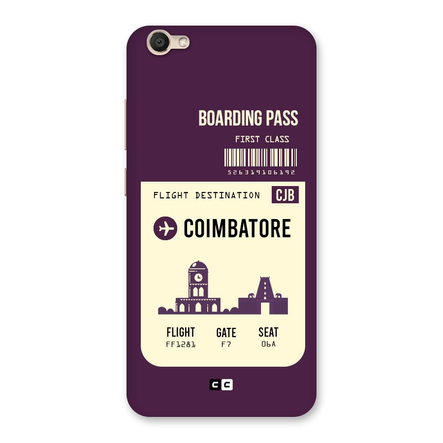Coimbatore Boarding Pass Back Case for Vivo V5