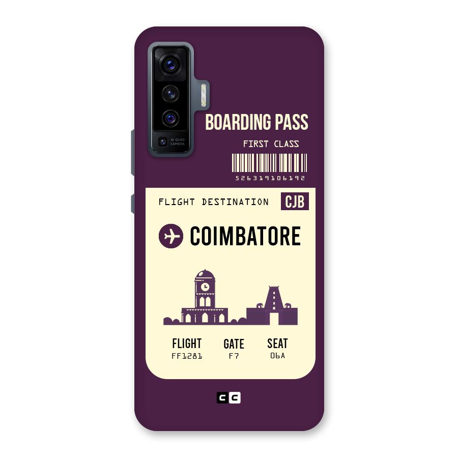 Coimbatore Boarding Pass Back Case for Vivo X50