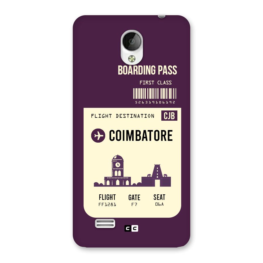 Coimbatore Boarding Pass Back Case for Vivo Y21