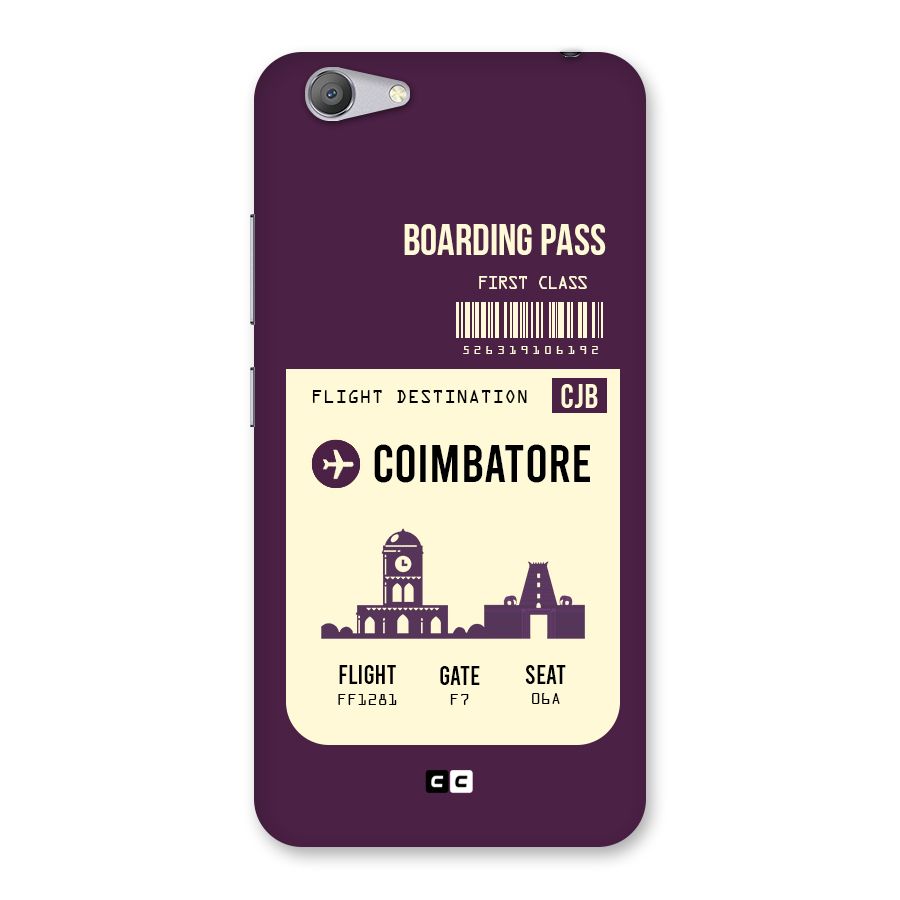 Coimbatore Boarding Pass Back Case for Vivo Y53
