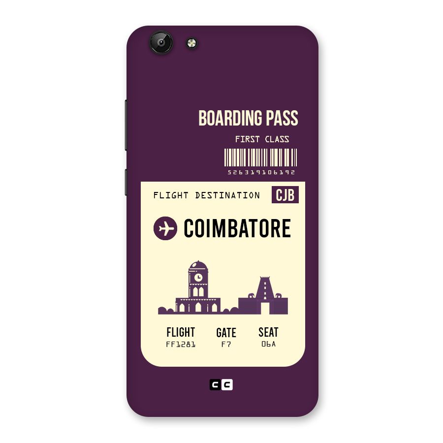 Coimbatore Boarding Pass Back Case for Vivo Y69