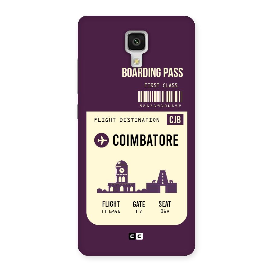 Coimbatore Boarding Pass Back Case for Xiaomi Mi 4