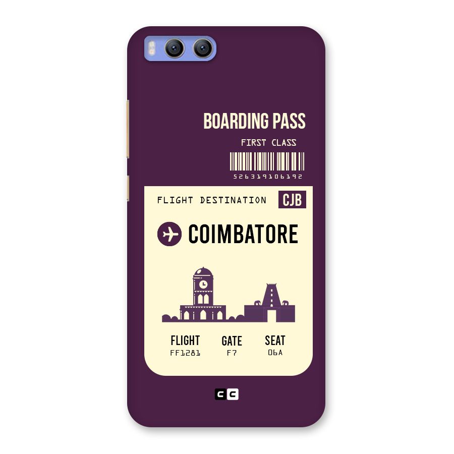 Coimbatore Boarding Pass Back Case for Xiaomi Mi 6