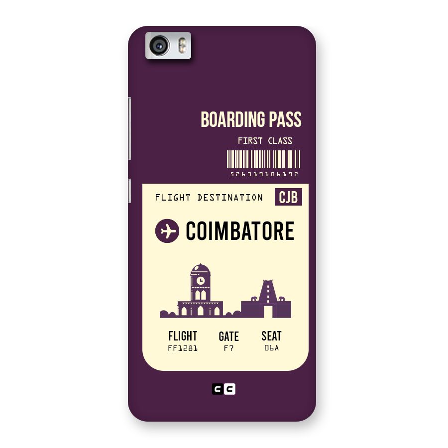 Coimbatore Boarding Pass Back Case for Xiaomi Redmi Mi5