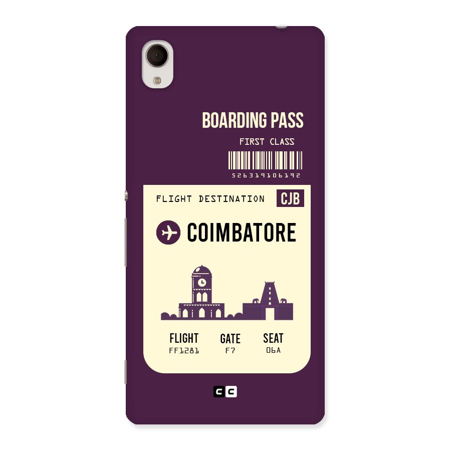 Coimbatore Boarding Pass Back Case for Xperia M4 Aqua
