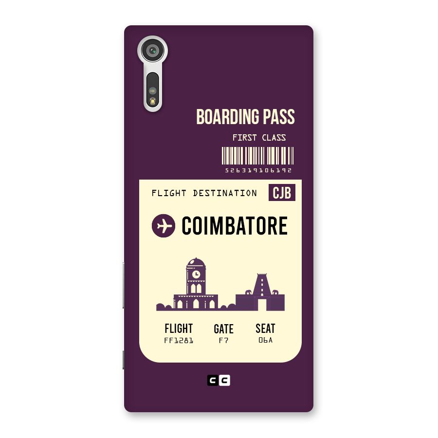 Coimbatore Boarding Pass Back Case for Xperia XZ