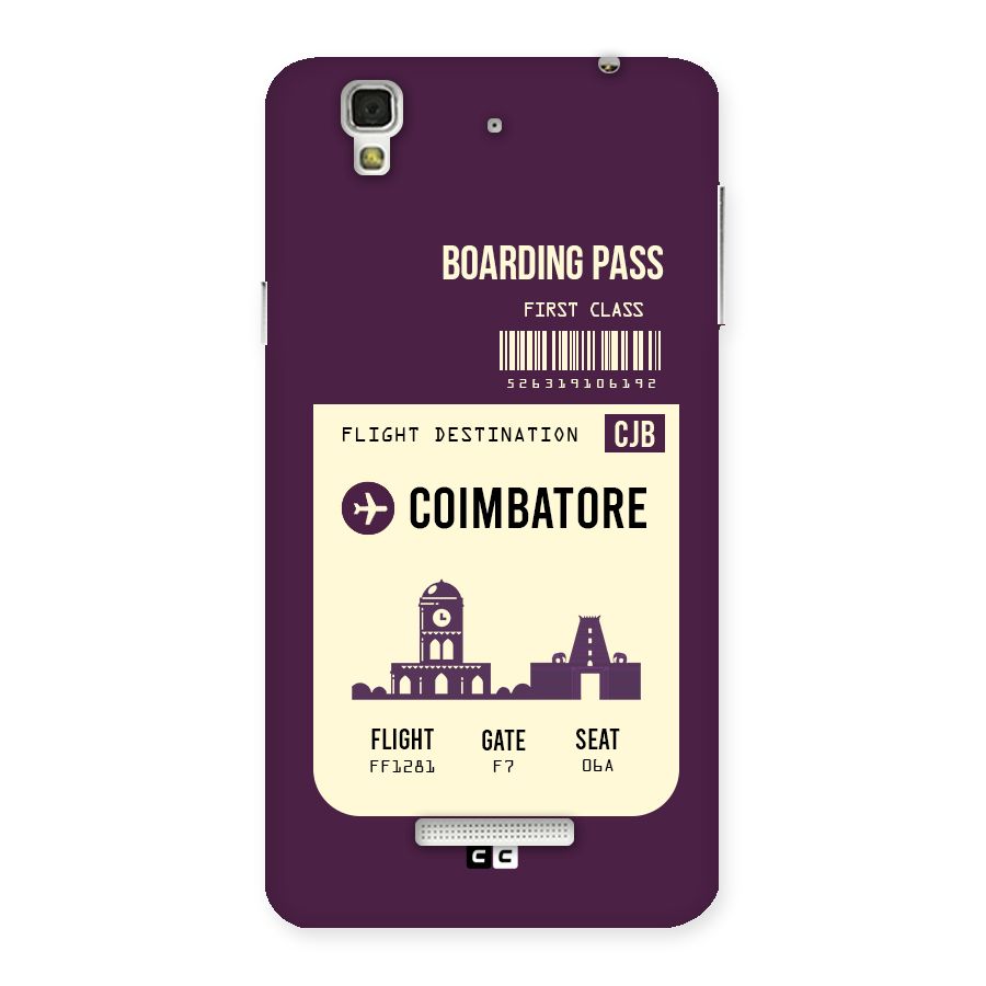 Coimbatore Boarding Pass Back Case for YU Yureka Plus