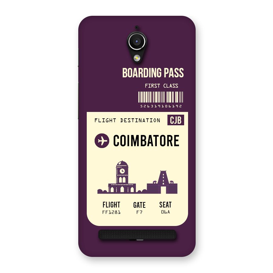 Coimbatore Boarding Pass Back Case for Zenfone Go