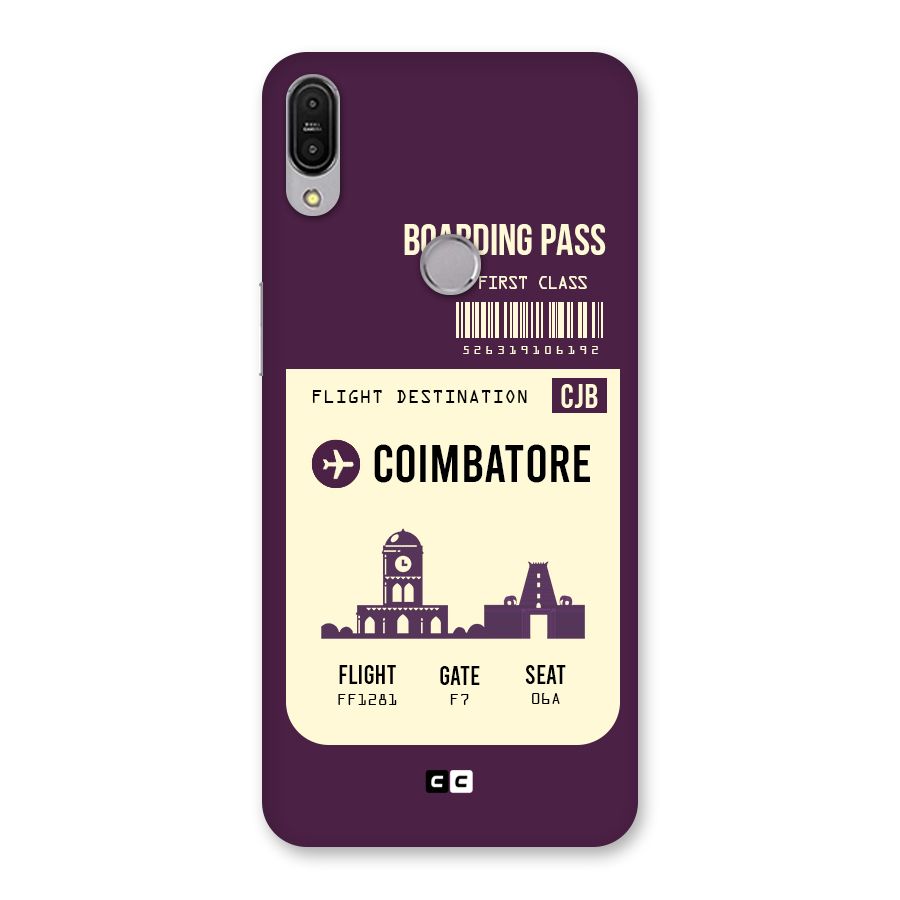 Coimbatore Boarding Pass Back Case for Zenfone Max Pro M1