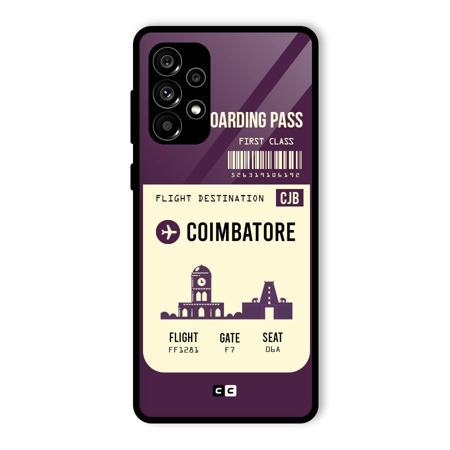 Coimbatore Boarding Pass Glass Back Case for Galaxy A73 5G