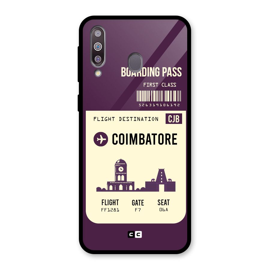 Coimbatore Boarding Pass Glass Back Case for Galaxy M30