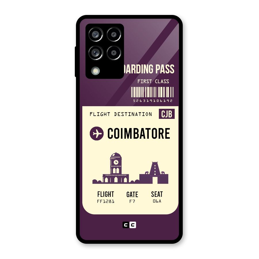 Coimbatore Boarding Pass Glass Back Case for Galaxy M53 5G