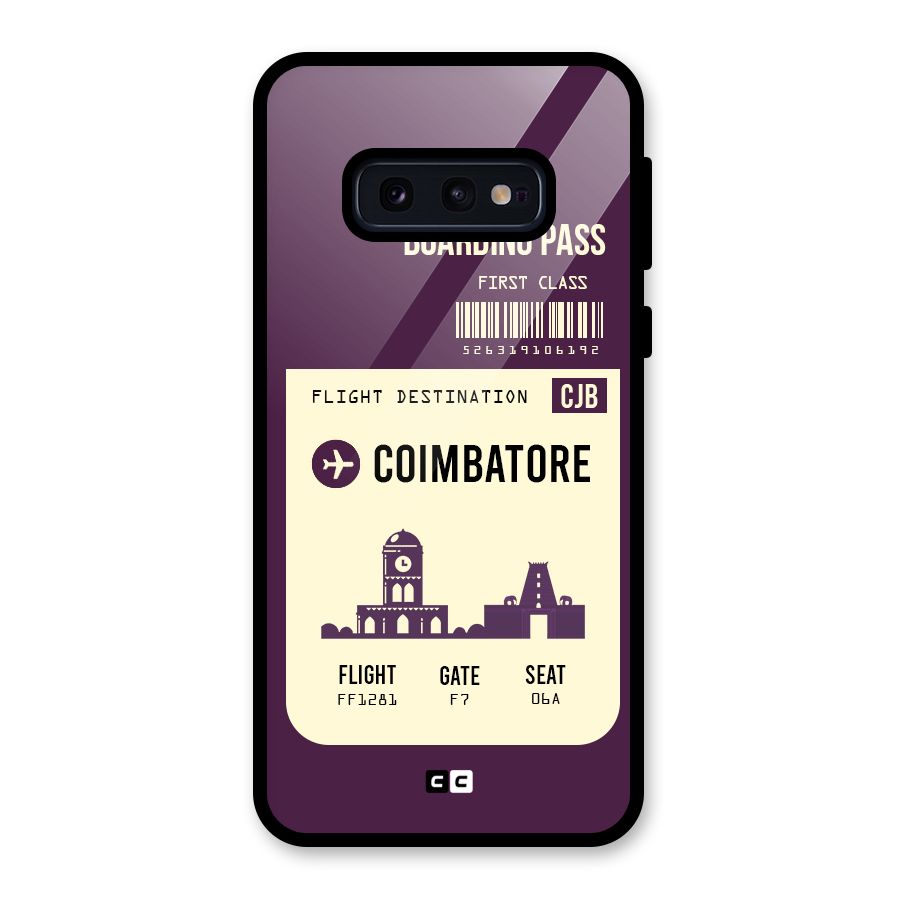 Coimbatore Boarding Pass Glass Back Case for Galaxy S10e