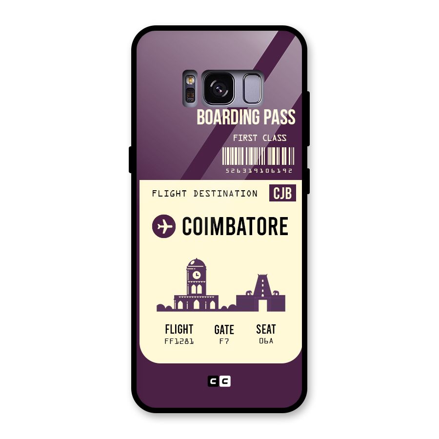 Coimbatore Boarding Pass Glass Back Case for Galaxy S8