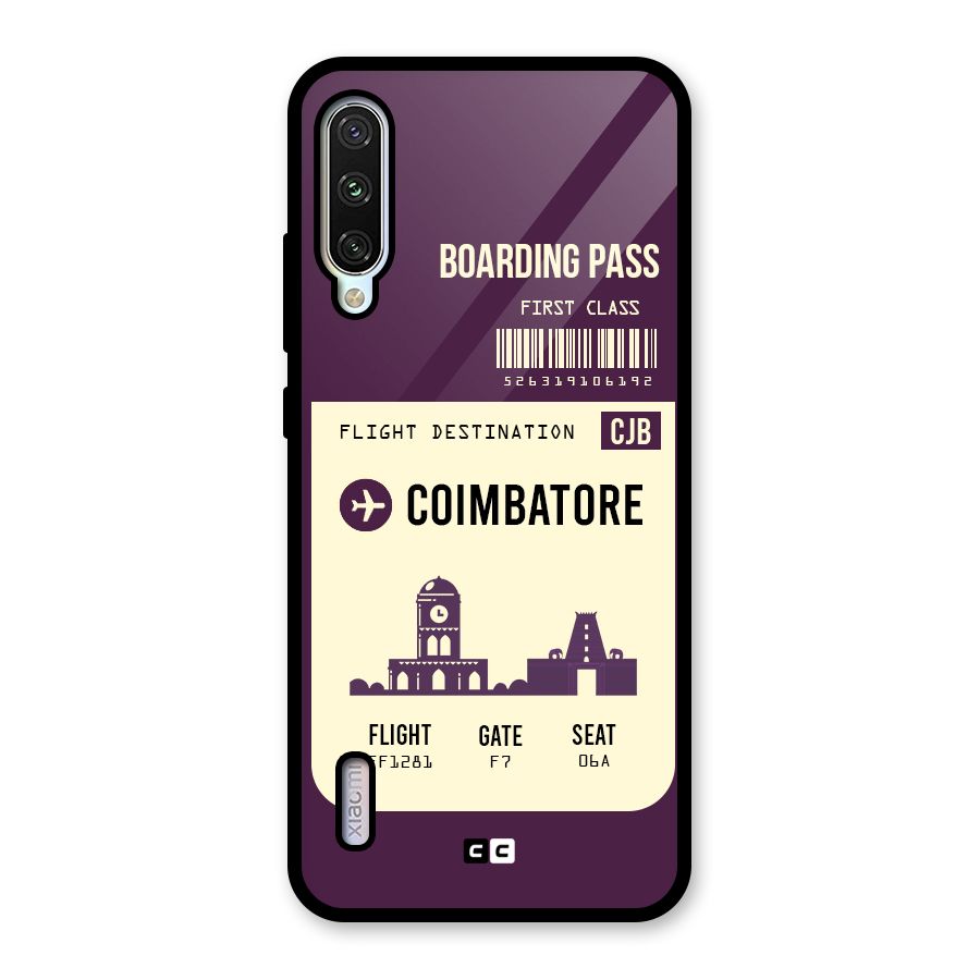 Coimbatore Boarding Pass Glass Back Case for Mi A3