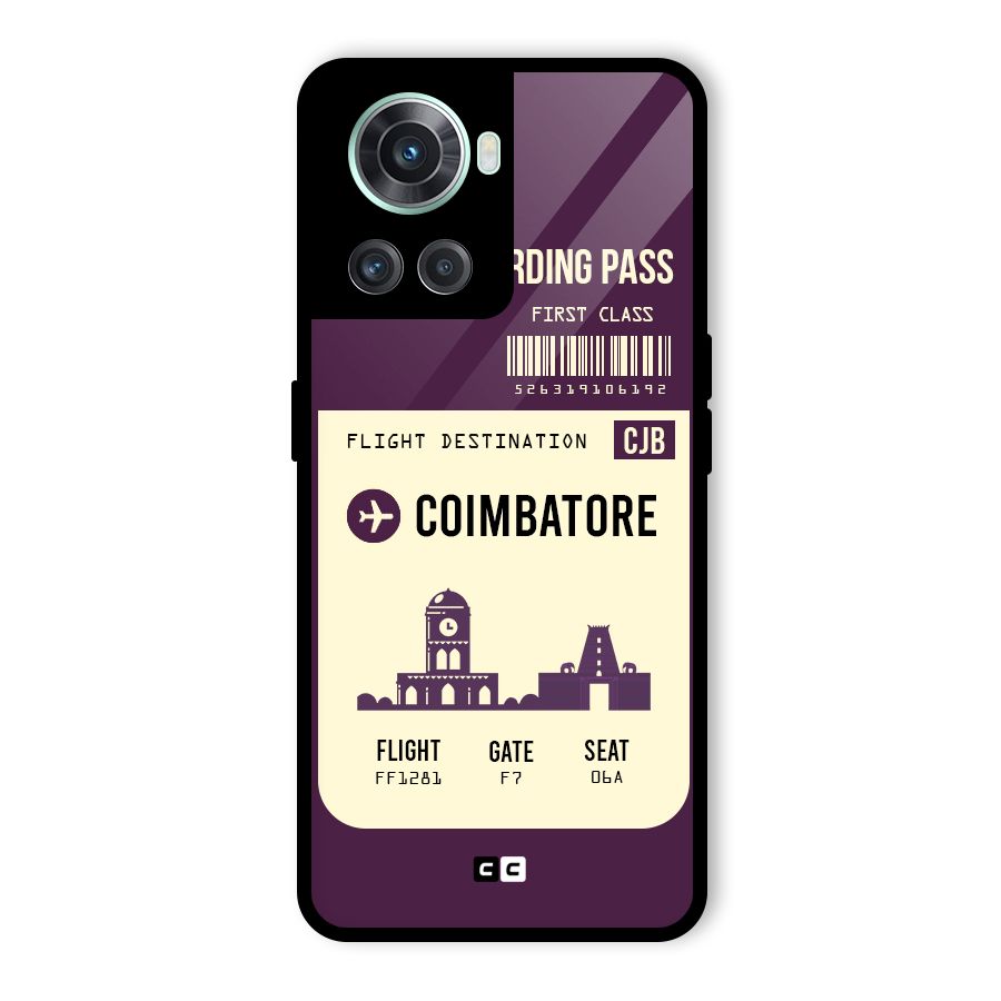 Coimbatore Boarding Pass Glass Back Case for OnePlus 10R