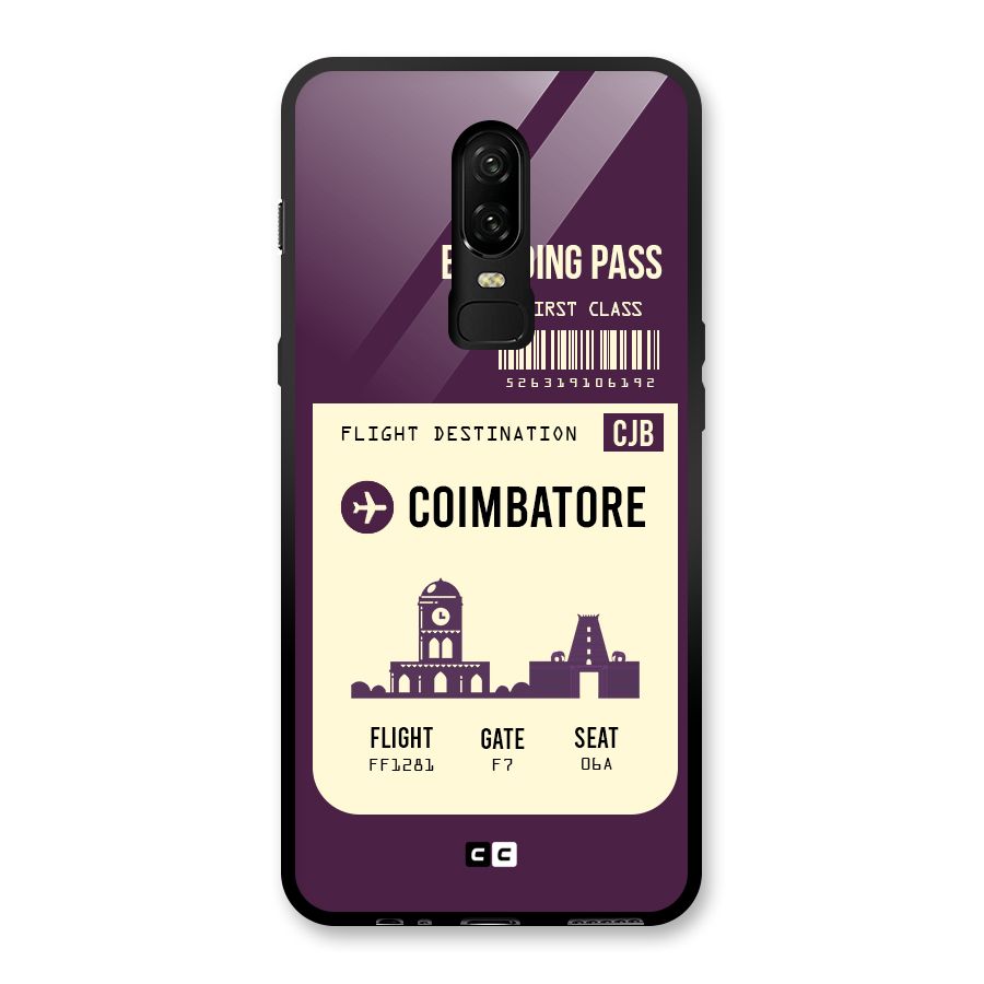 Coimbatore Boarding Pass Glass Back Case for OnePlus 6