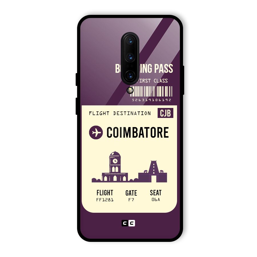 Coimbatore Boarding Pass Glass Back Case for OnePlus 7 Pro