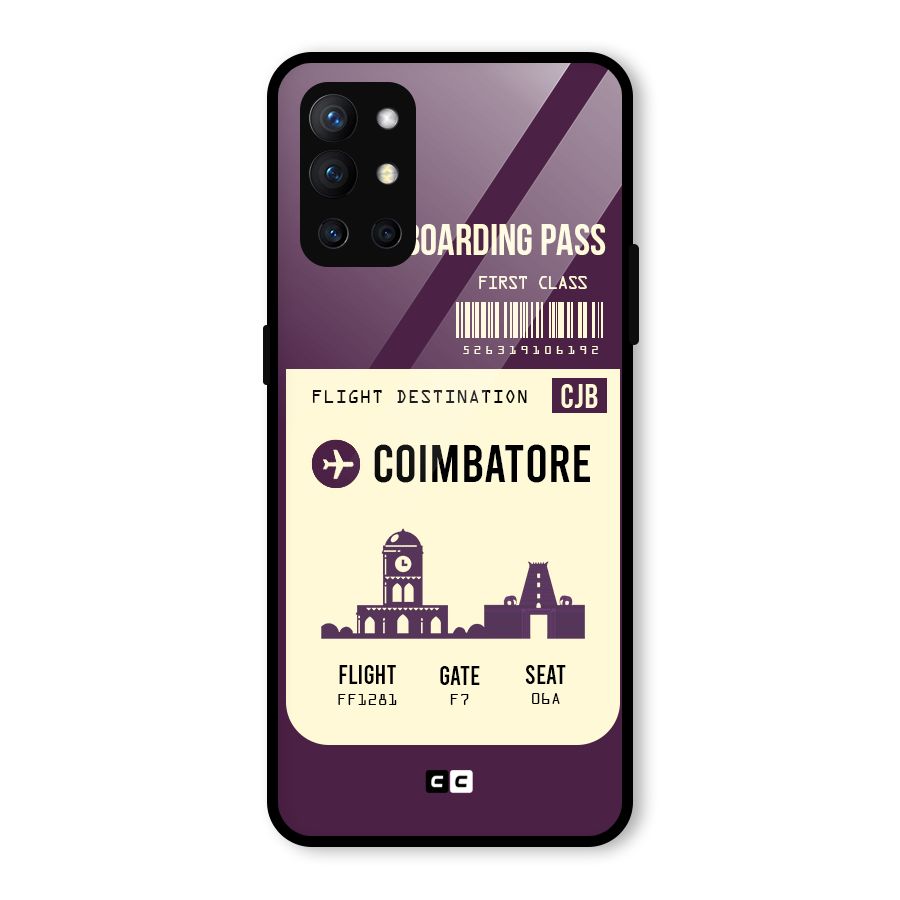 Coimbatore Boarding Pass Glass Back Case for OnePlus 9R