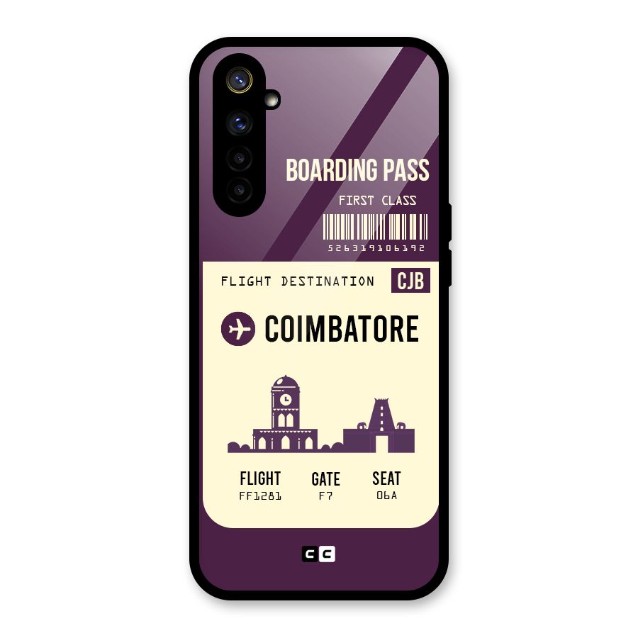 Coimbatore Boarding Pass Glass Back Case for Realme 6